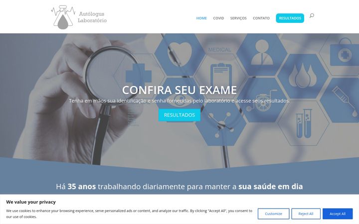 Ekrano kopija autologus.com.br