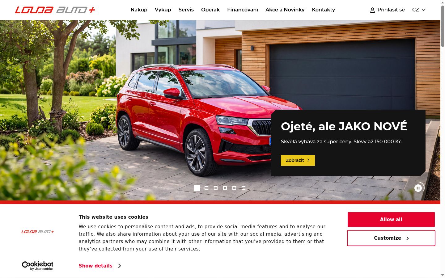 Snímka obrazovky banera súhlasu zobrazeného pred akoukoľvek interakciou