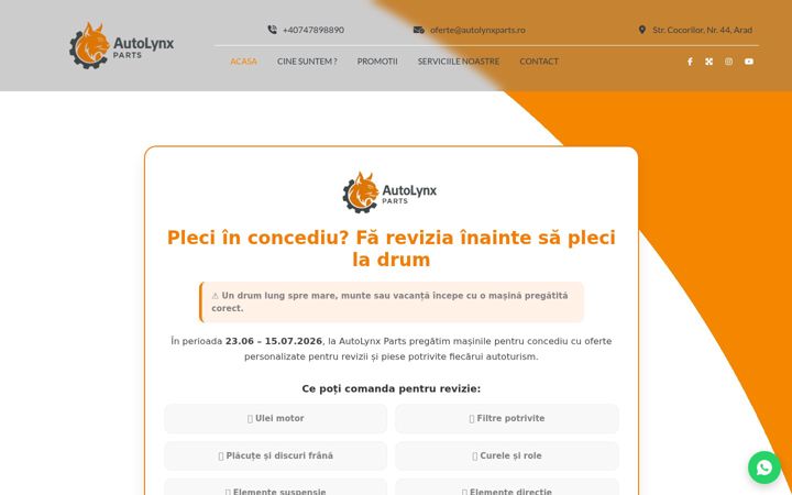 Screenshot of autolynxparts.ro