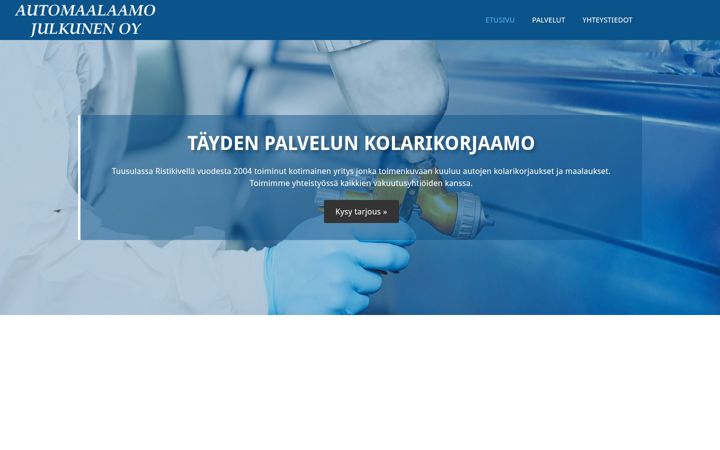 Zrzut ekranu automaalaamojulkunen.fi
