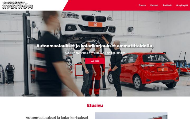 Screenshot of automaalaamonystrom.fi