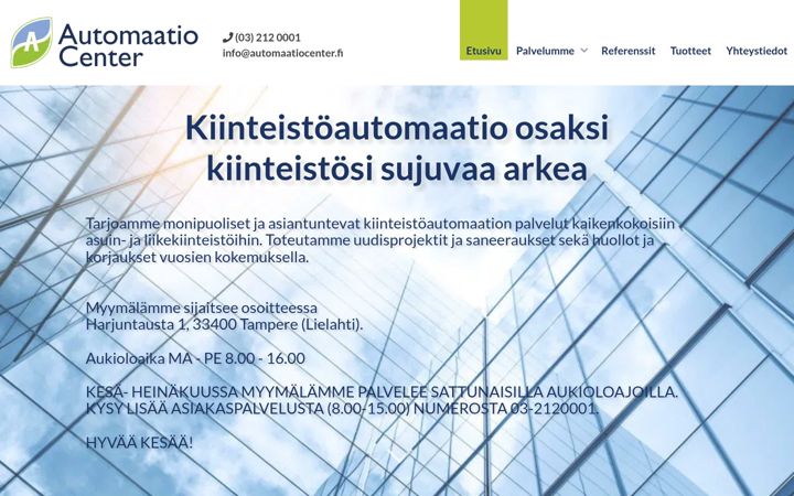 Screenshot of automaatiocenter.fi