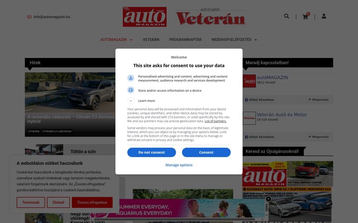 Screenshot of automagazinonline.hu