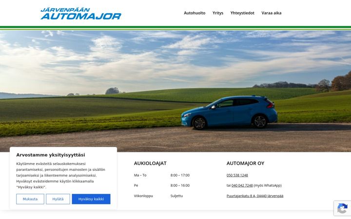 Screenshot of automajor.fi