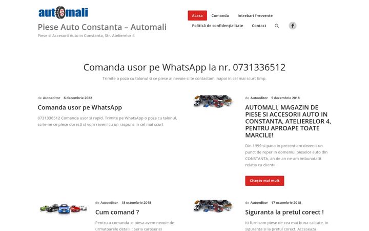Screenshot of automali.ro