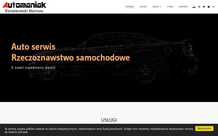 Screenshot of automaniakkwiatkowski.com