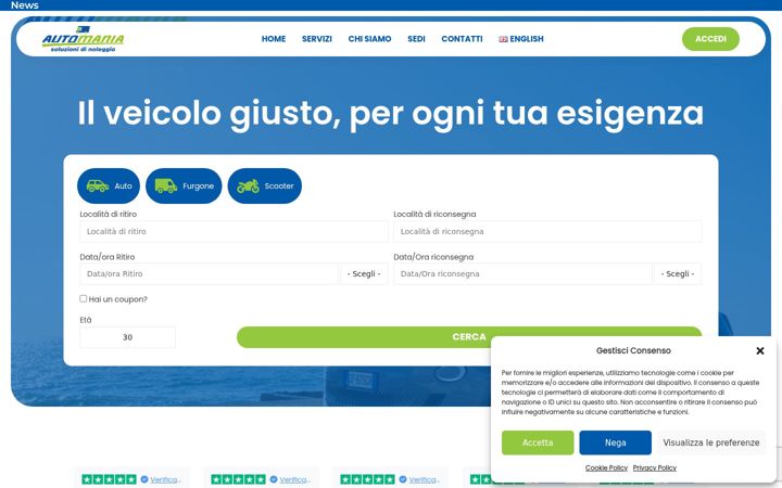 Screenshot of automaniasrl.com