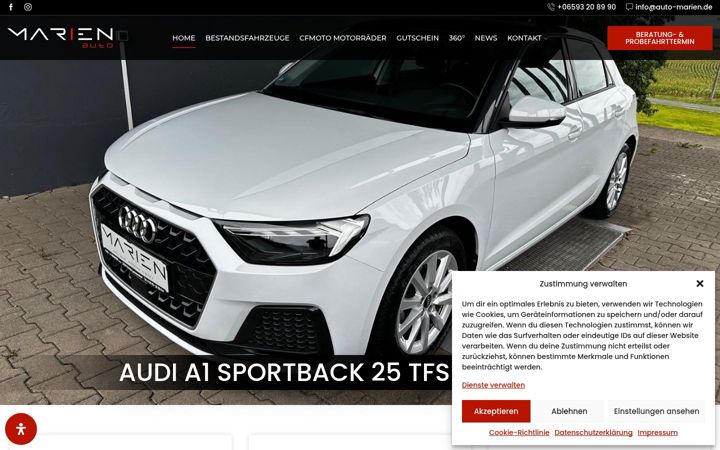 Kuvakaappaus sivustosta automarien.de