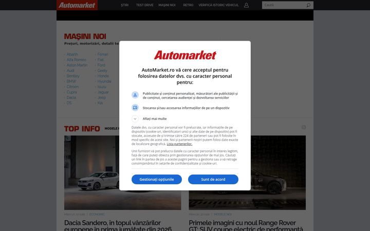 Screenshot of automarket.ro