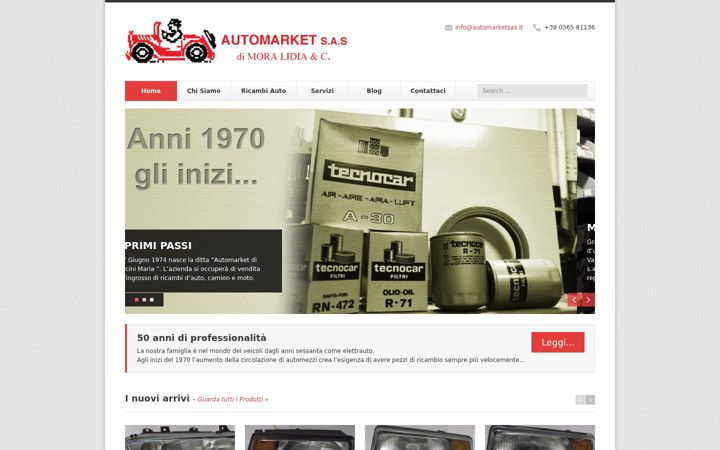 Kuvakaappaus sivustosta automarketsas.it