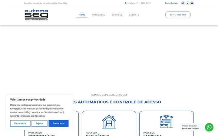Screenshot of automasegsistemas.com.br