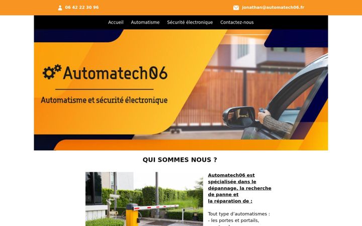 Screenshot of automatech06.fr