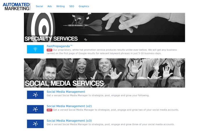 Screenshot of automated.marketing