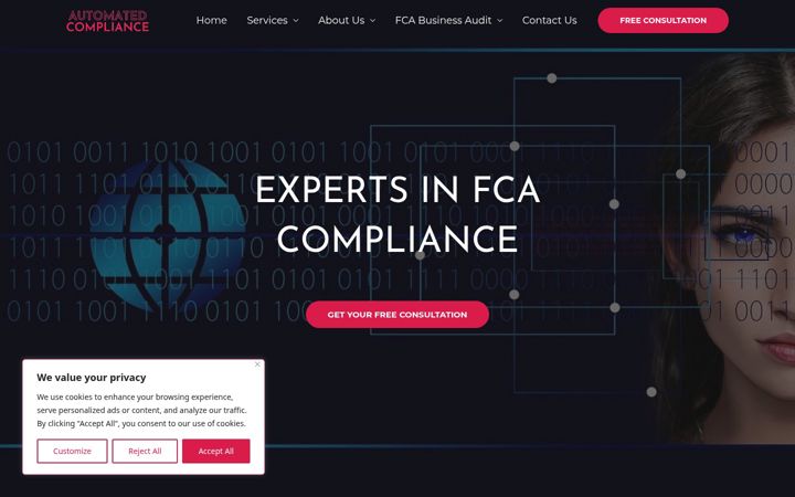 Skærmbillede af automatedcompliance.co.uk