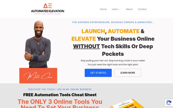 Screenshot of automatedelevation.com