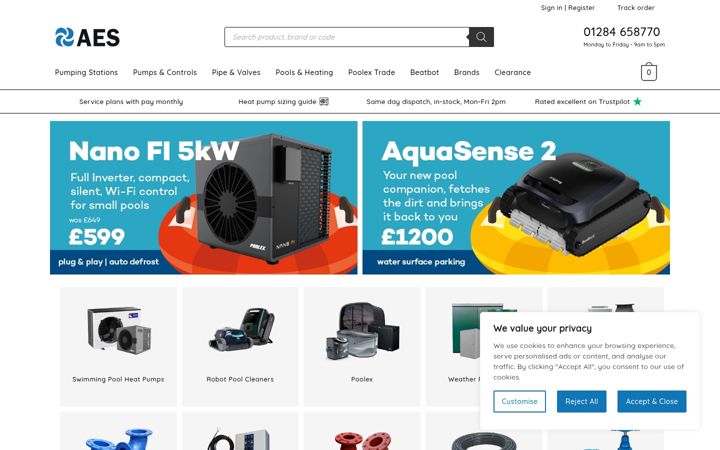 Screenshot of automatedenvironmentalsystems.co.uk