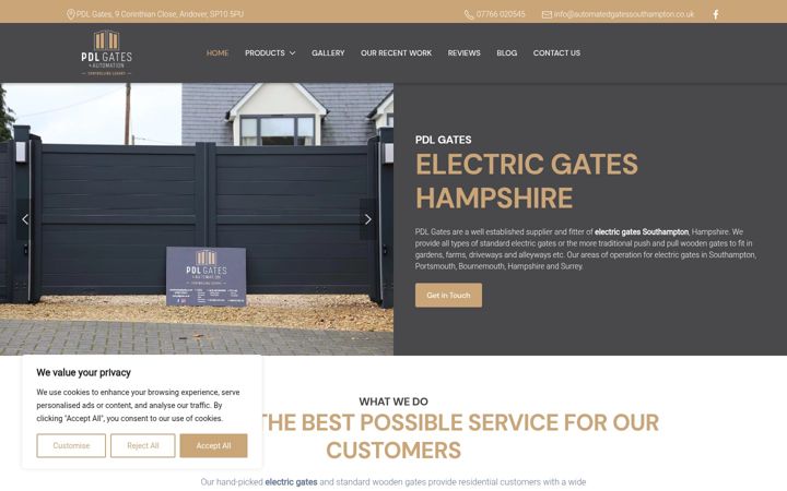 Screenshot of automatedgatessouthampton.co.uk