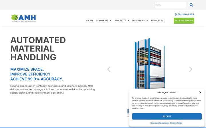 Screenshot stránky automatedmh.com