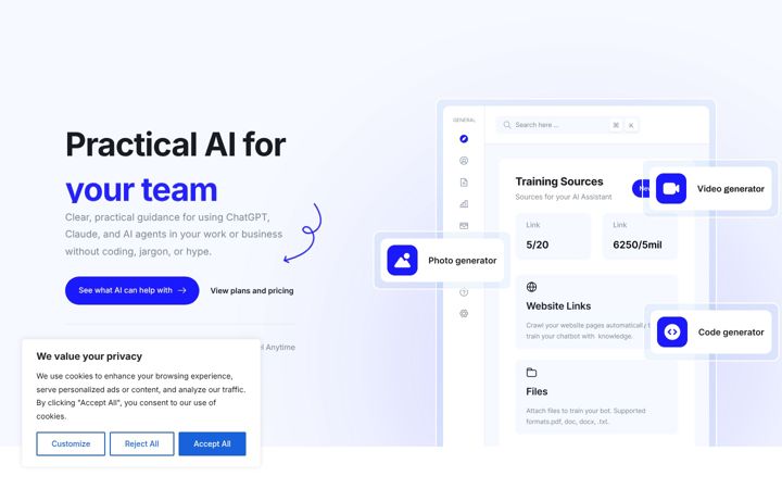 Ekrānuzņēmums no automateitup.com