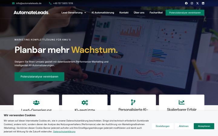 Ekrānuzņēmums no automateleads.de
