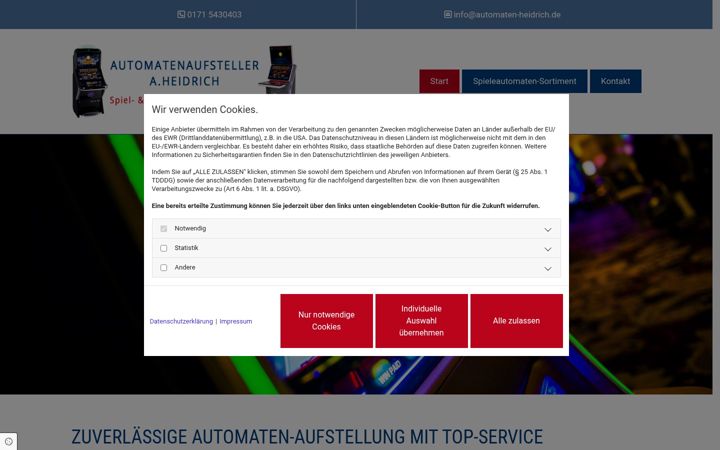 Screenshot of automaten-heidrich.de