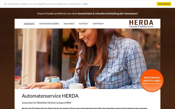Screenshot of automaten-herda.de