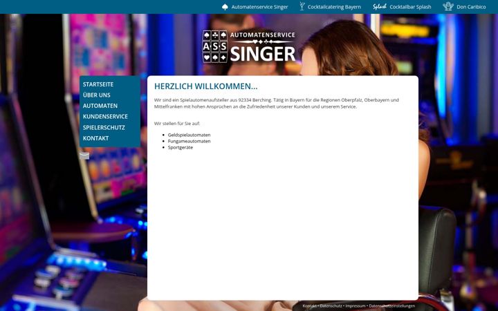 Екранна снимка на automaten-singer.de