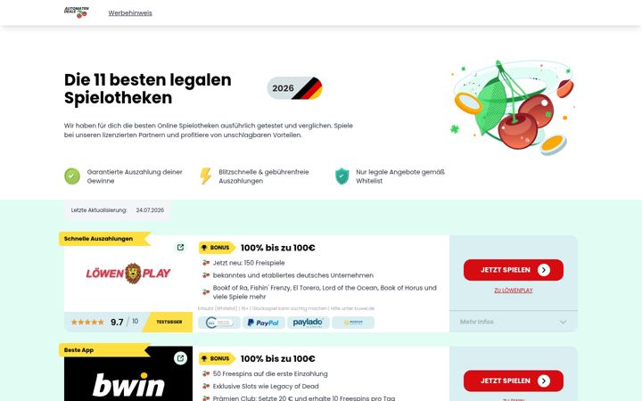 Screenshot of automaten.deals