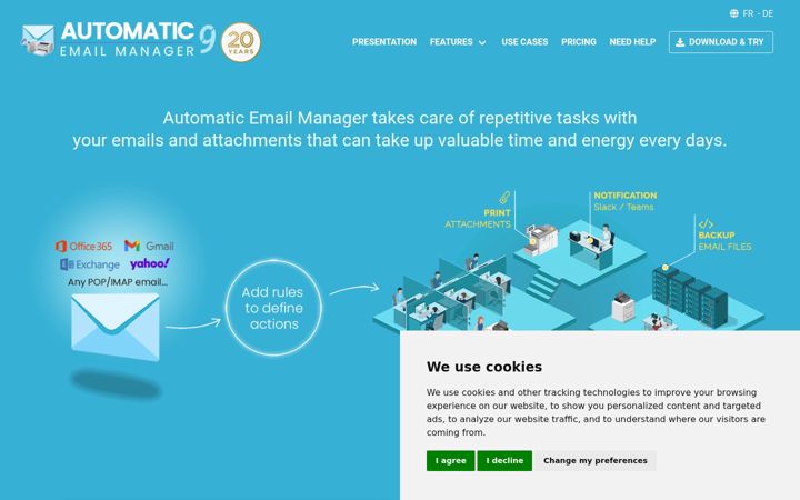 Screenshot of automatic-email-manager.com