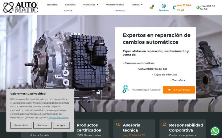 Screenshot of automatic.es