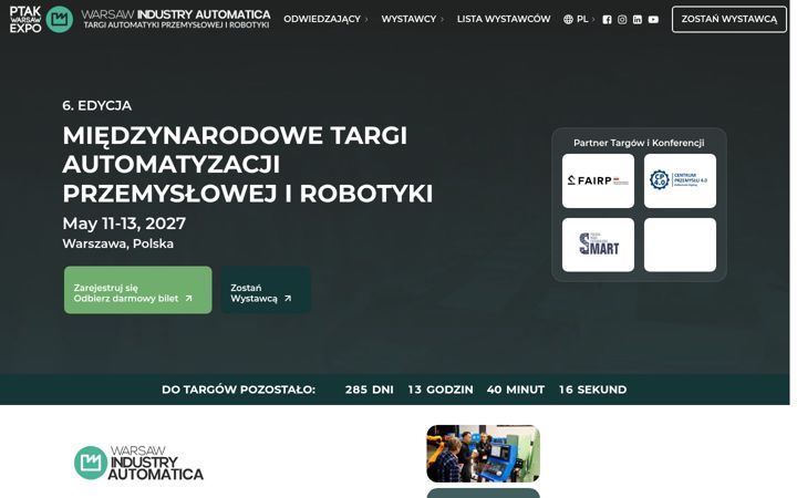 Zrzut ekranu automaticaexpo.com
