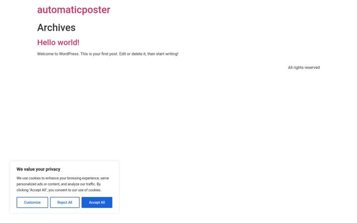 Ekraanipilt saidist automaticposter.com