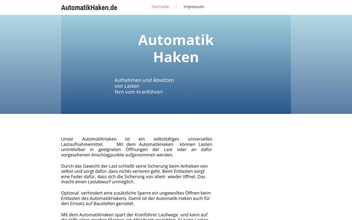Ekraanipilt saidist automatikhaken.de