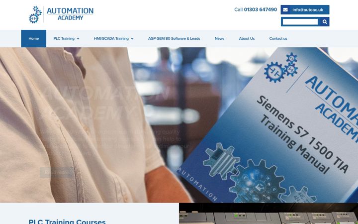 Kuvakaappaus sivustosta automation-academy.uk