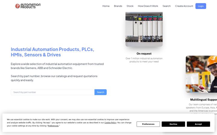 Screenshot of automation-products.com