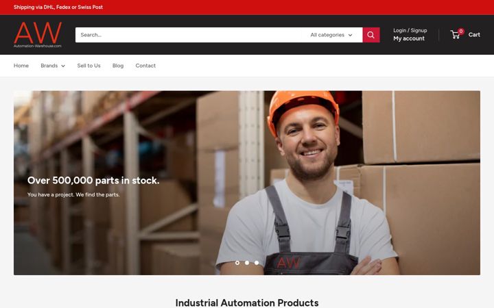 Screenshot of automation-warehouse.com