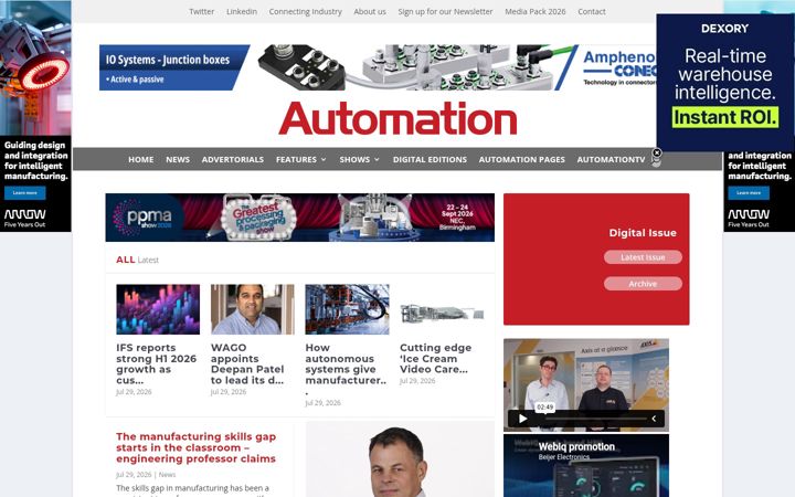 Screenshot of automationmagazine.co.uk