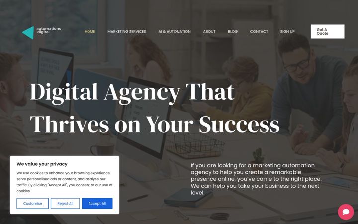 Screenshot of automations.agency