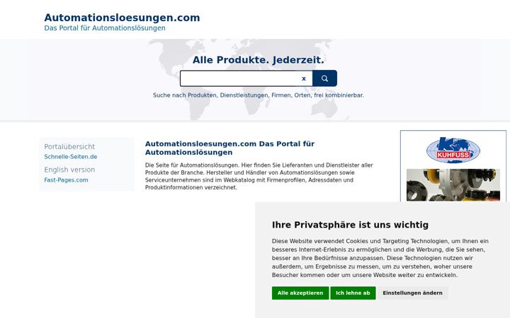 Screenshot of automationsloesungen.com
