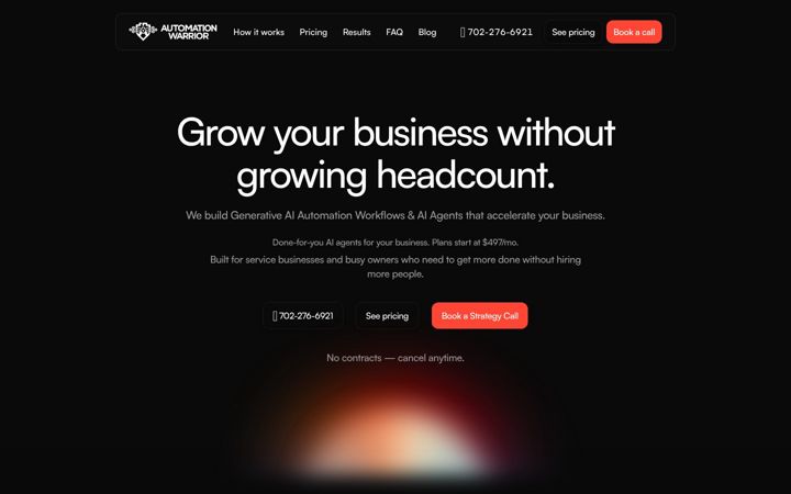 Screenshot of automationwarrior.com