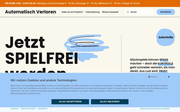 Screenshot of automatisch-verloren.de
