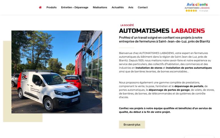 Ekraanipilt saidist automatismes-labadens.com
