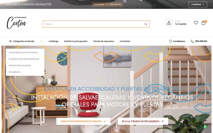 Screenshot of automatismoscorten.com