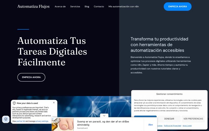 Ekraanipilt saidist automatizaflujos.com