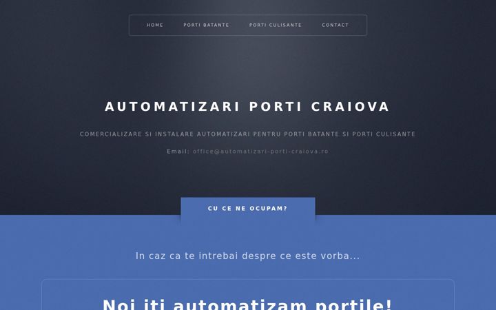 Screenshot of automatizari-porti-craiova.ro