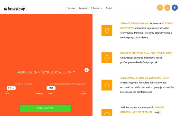 Ekraanipilt saidist automatkredytowy.pl