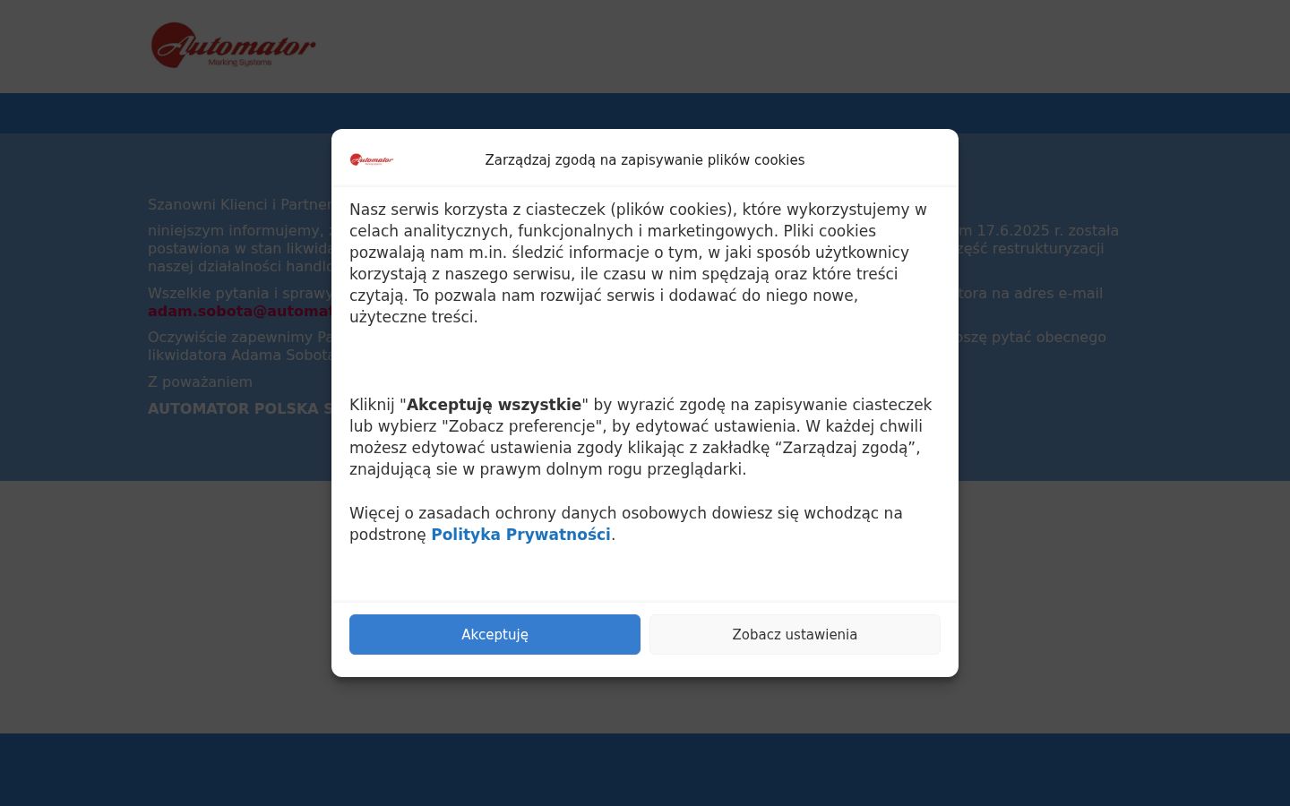Ekrānuzņēmums ar piekrišanas baneri, kas tika rādīts pirms jebkādas mijiedarbības