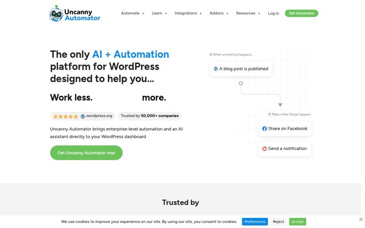 Screenshot of automatorplugin.com