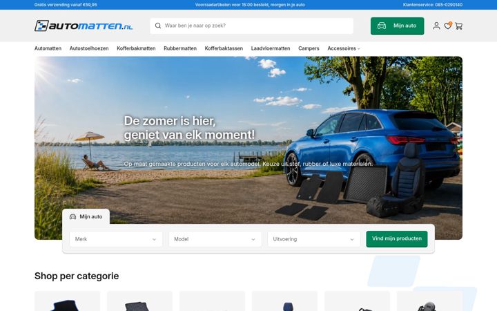 Screenshot of automatten.nl