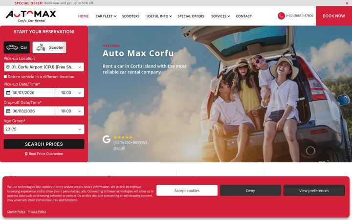 Screenshot of automax.gr